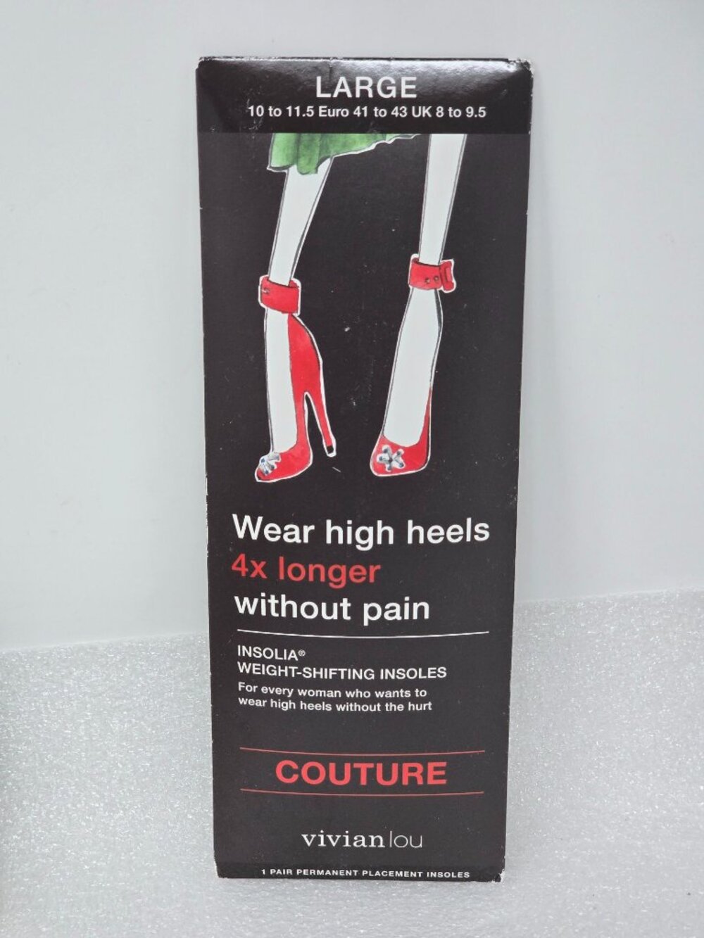Vivian Lou Insolia Weight-Shifting High Heel Insoles Large Womens Comfort & Pain